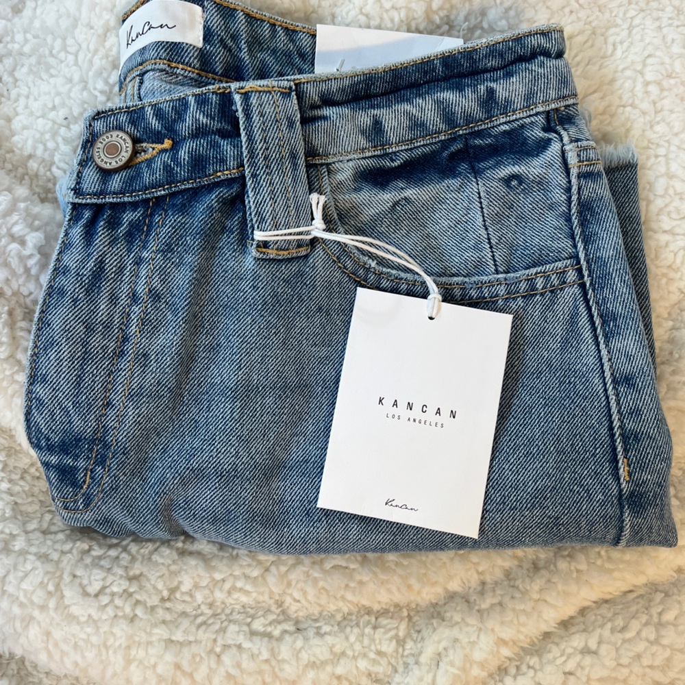 NWT KanCan High Rise Denim Mini Skirt sz lg - Picture 5 of 10